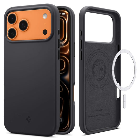 MagSafe Hülle für Apple iPhone 17 Pro, Spigen, Silicone Fit, Schwarz