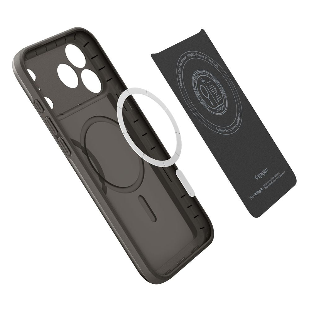 MagSafe Hülle für Apple iPhone 17 Pro, Spigen, Thin Fit, Grau