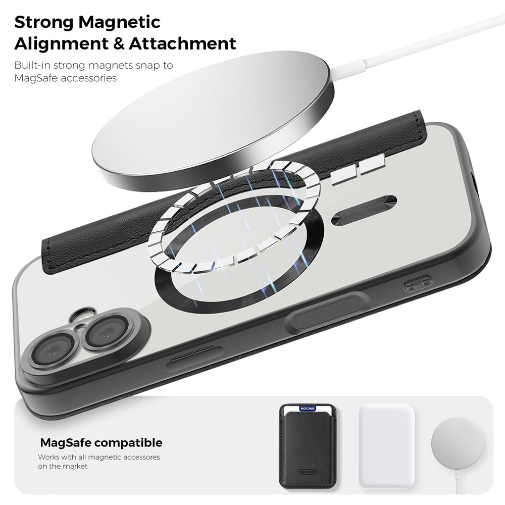 MagSafe Hülle für Apple iPhone 17 Pro, Techsuit, SmartMag Book, Blau