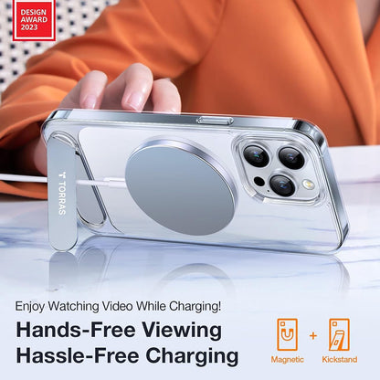 MagSafe Hülle für Apple iPhone 17 Pro, Torras, Pstand, Transparent
