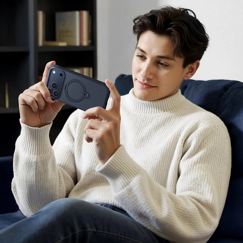 MagSafe Hülle für Apple iPhone 17 Pro, Torras, QPRO Silikon, Gold