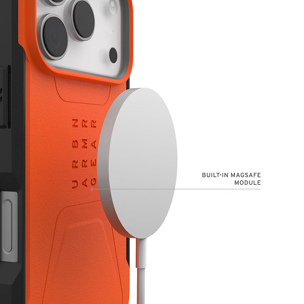 MagSafe-Hülle für Apple iPhone 17 Pro, Urban Armor Gear, Civilian, Orange