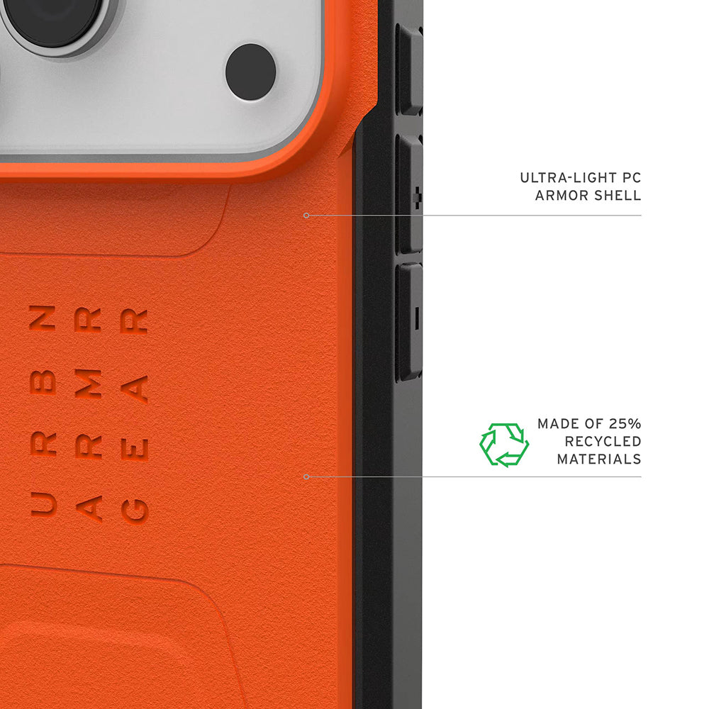 MagSafe-Hülle für Apple iPhone 17 Pro, Urban Armor Gear, Civilian, Orange