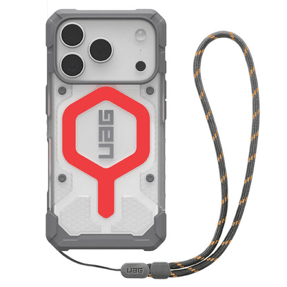 MagSafe Hülle für Apple iPhone 17 Pro, Urban Armor Gear, Pathfinder Clear mit Lanyard, Rosa