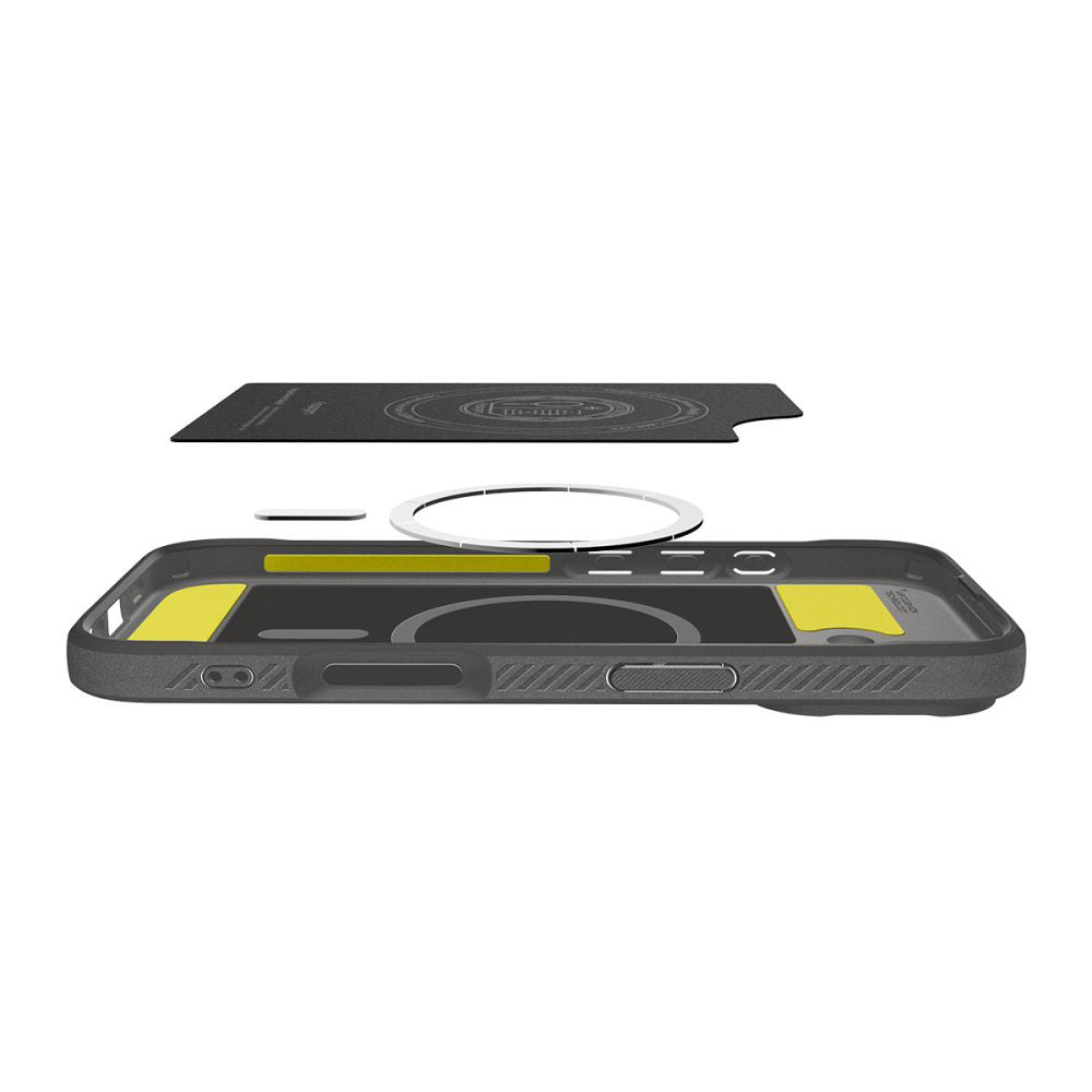 MagSafe Hülle für Apple iPhone 17, Spigen, Rugged Armor, Grau