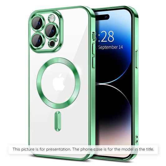 MagSafe Hülle für Apple iPhone 17, Techsuit, Luxury Crystal, Hellgrün