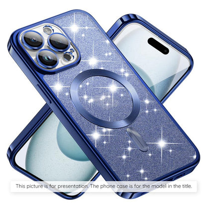 MagSafe Hülle für Apple iPhone 17, Techsuit, Luxury Glitter, Blau