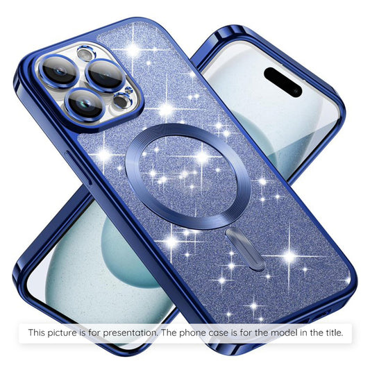 MagSafe Hülle für Apple iPhone 17, Techsuit, Luxury Glitter, Blau