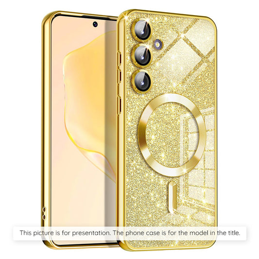 MagSafe Hülle für Apple iPhone 17, Techsuit, Luxury Glitter, Gold