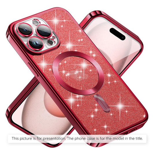 MagSafe Hülle für Apple iPhone 17, Techsuit, Luxury Glitter, Rosa
