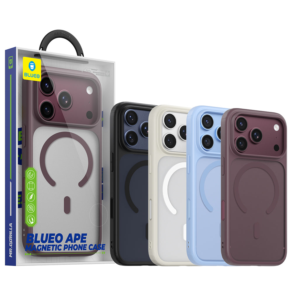 MagSafe Case for Apple iPhone 18 Pro / 17 Pro, Blueo, APE Anti-Drop, Burgundy