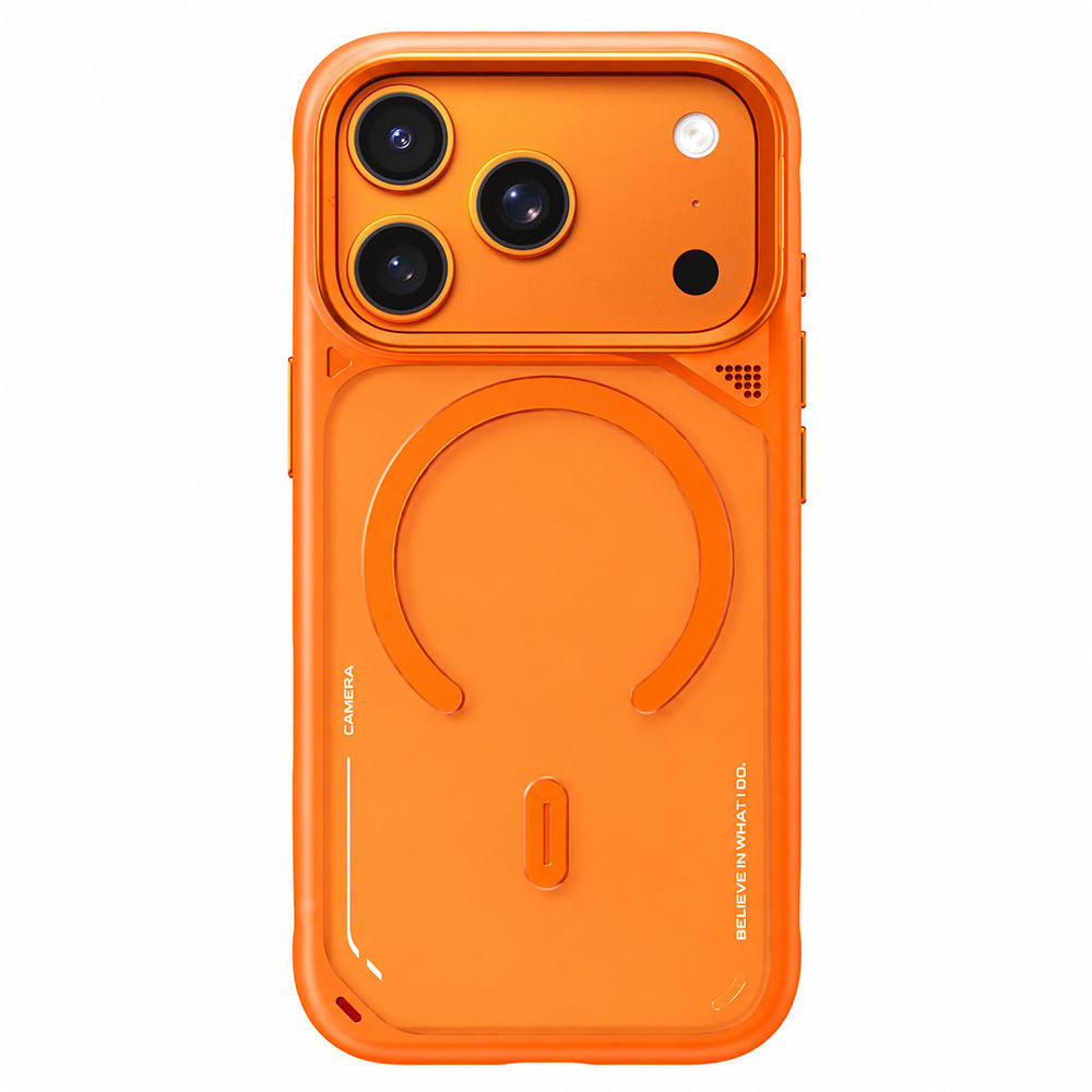 MagSafe-Hülle für Apple iPhone 18 Pro / 17 Pro, Blueo, Heat Dissipation Stand, Satinorange