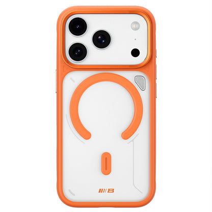 MagSafe-Hülle für Apple iPhone 18 Pro / 17 Pro, Blueo, Heat Dissipation Stand, transparent satiniert in Orange
