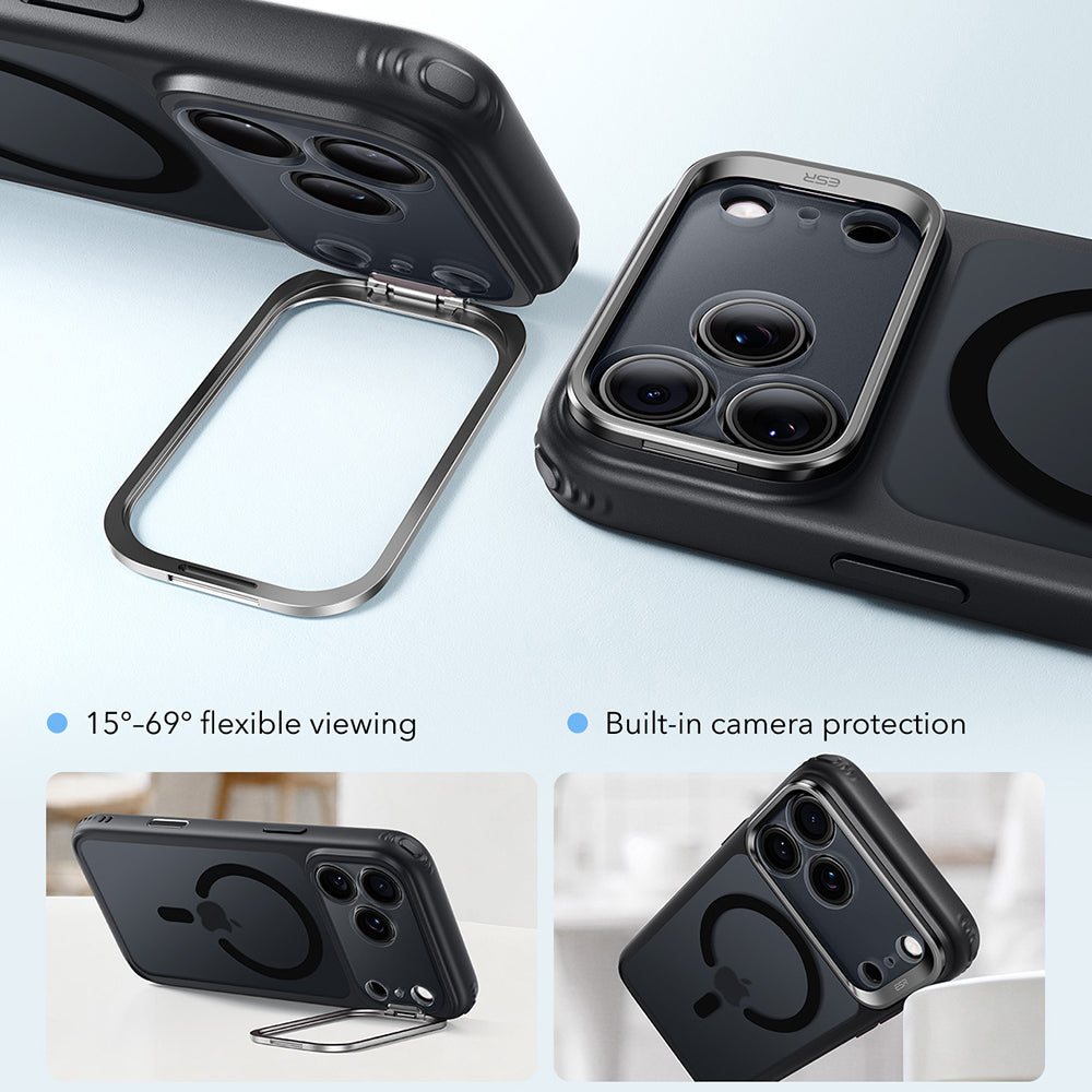 MagSafe-Hülle für Apple iPhone 18 Pro / 17 Pro, ESR, Classic Hybrid Kickstand, Satin Schwarz