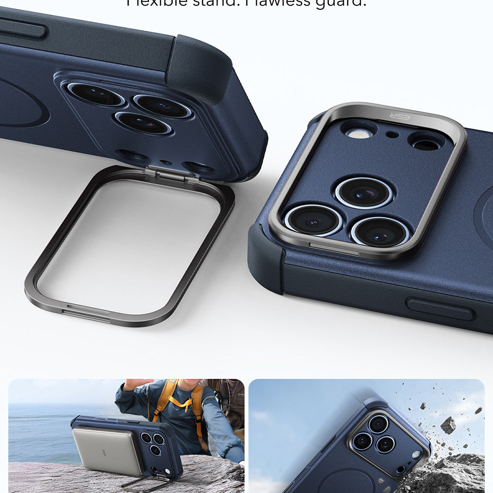 MagSafe-Hülle für Apple iPhone 18 Pro / 17 Pro, ESR, Cyber Armor Kickstand, Blau