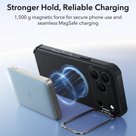MagSafe-Hülle für Apple iPhone 18 Pro / 17 Pro, ESR, Cyber Armor Kickstand, Schwarz