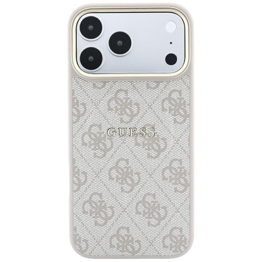 MagSafe-Hülle für Apple iPhone 18 Pro / 17 Pro, Guess, 4G Embossed Classic, Rosa