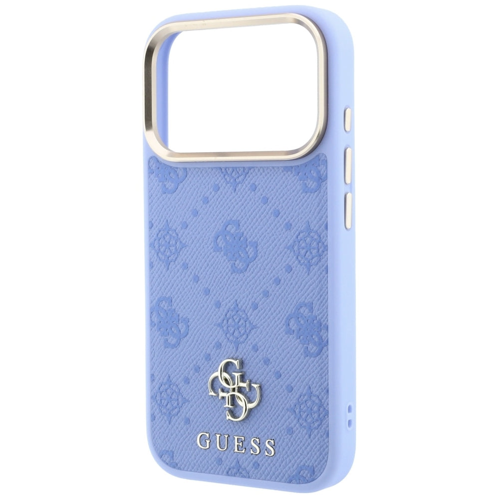MagSafe Case for Apple iPhone 18 Pro / 17 Pro, Guess, Peony 4G Small Logo, Blue