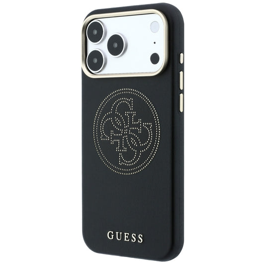 MagSafe-Hülle für Apple iPhone 18 Pro / 17 Pro, Guess, Perforated 4G, Schwarz