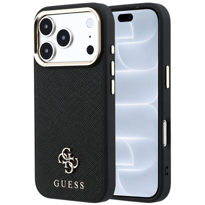 MagSafe Case for Apple iPhone 18 Pro / 17 Pro, Guess, Saffiano Small 4G Classic, Black