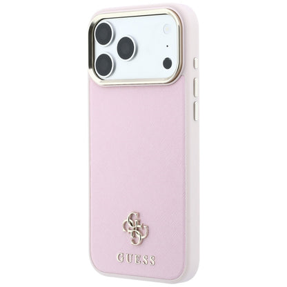 MagSafe Case for Apple iPhone 18 Pro / 17 Pro, Guess, Saffiano Small 4G Classic, Pink