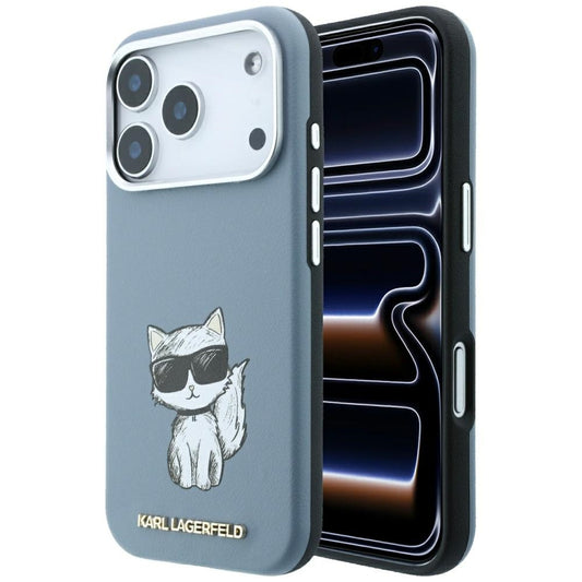 MagSafe-Hülle für Apple iPhone 18 Pro / 17 Pro, Karl Lagerfeld, Choupette Sketch, Blau