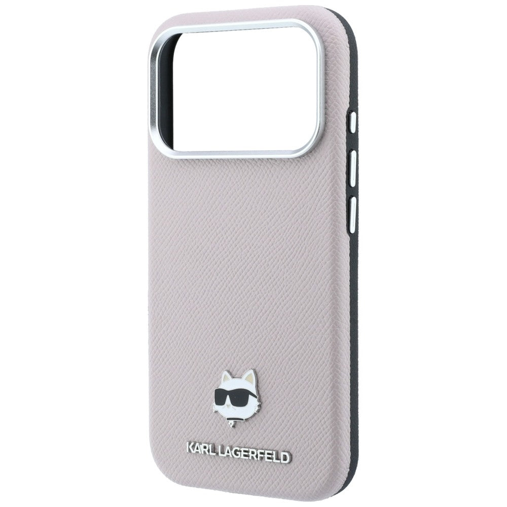 MagSafe-Hülle für Apple iPhone 18 Pro / 17 Pro, Karl Lagerfeld, Grained Choupette Head, Rosa