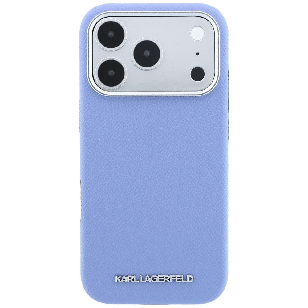 MagSafe-Hülle für Apple iPhone 18 Pro / 17 Pro, Karl Lagerfeld, Geprägtes Verlängertes Logo, Blau