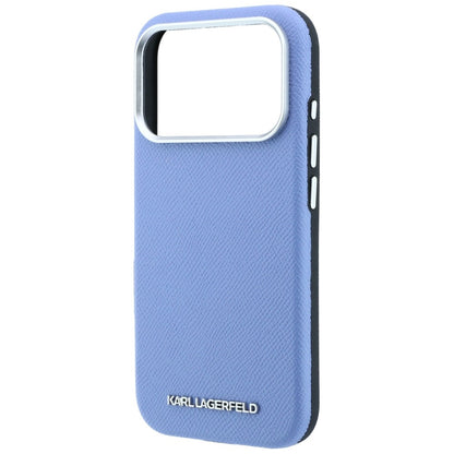 MagSafe-Hülle für Apple iPhone 18 Pro / 17 Pro, Karl Lagerfeld, Geprägtes Verlängertes Logo, Blau