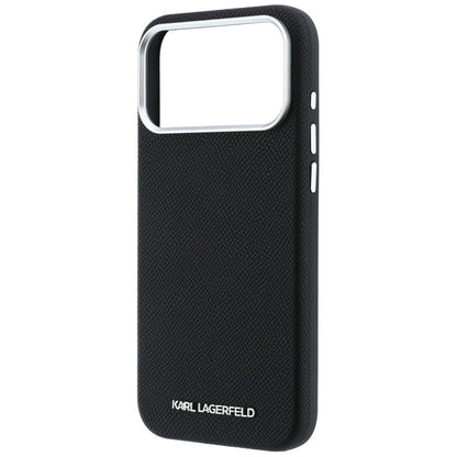 MagSafe-Hülle für Apple iPhone 18 Pro / 17 Pro, Karl Lagerfeld, Geprägtes Verlängertes Logo, Schwarz