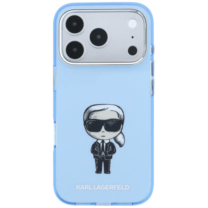 MagSafe-Hülle für Apple iPhone 18 Pro / 17 Pro, Karl Lagerfeld, HC IML Ikonik Sketch Print, Blau
