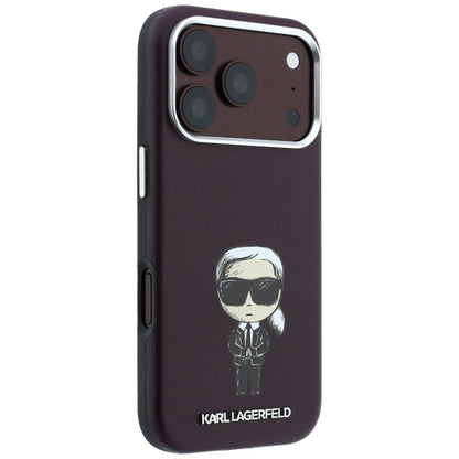 MagSafe Case for Apple iPhone 18 Pro / 17 Pro, Karl Lagerfeld, Ikonik Sketch, Burgundy