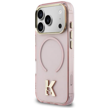 MagSafe-Hülle für Apple iPhone 18 Pro / 17 Pro, Karl Lagerfeld, IML Karl Head Logo, Rosa