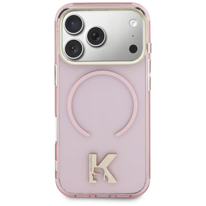 MagSafe-Hülle für Apple iPhone 18 Pro / 17 Pro, Karl Lagerfeld, IML Karl Head Logo, Rosa