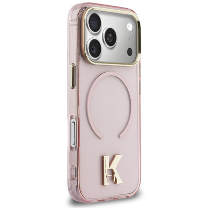 MagSafe-Hülle für Apple iPhone 18 Pro / 17 Pro, Karl Lagerfeld, IML Karl Head Logo, Rosa