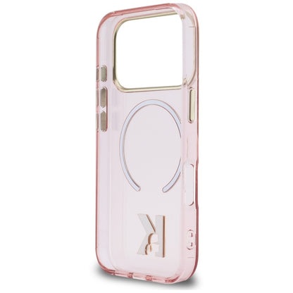 MagSafe-Hülle für Apple iPhone 18 Pro / 17 Pro, Karl Lagerfeld, IML Karl Head Logo, Rosa