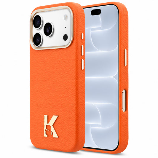 MagSafe-Hülle für Apple iPhone 18 Pro / 17 Pro, Karl Lagerfeld, Karl's Head Logo, Orange