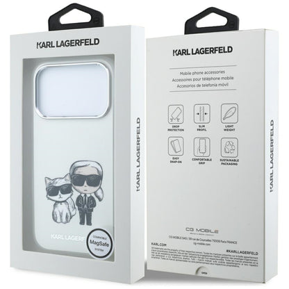 MagSafe-Hülle für Apple iPhone 18 Pro / 17 Pro, Karl Lagerfeld, KC Bodies Sketch, Beige