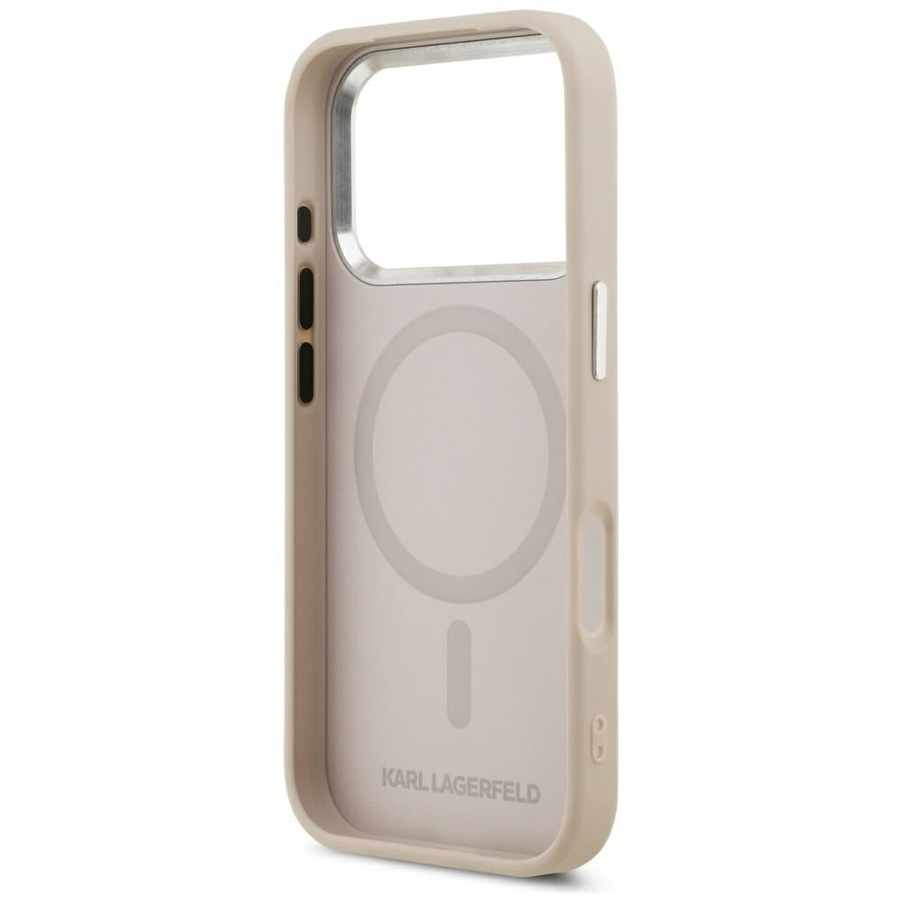 MagSafe-Hülle für Apple iPhone 18 Pro / 17 Pro, Karl Lagerfeld, Ring Karl RSG Logo, Rosa