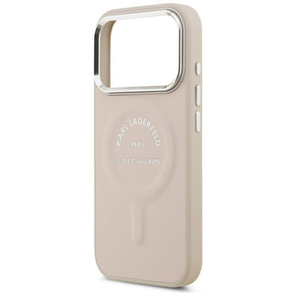 MagSafe-Hülle für Apple iPhone 18 Pro / 17 Pro, Karl Lagerfeld, Ring Karl RSG Logo, Rosa