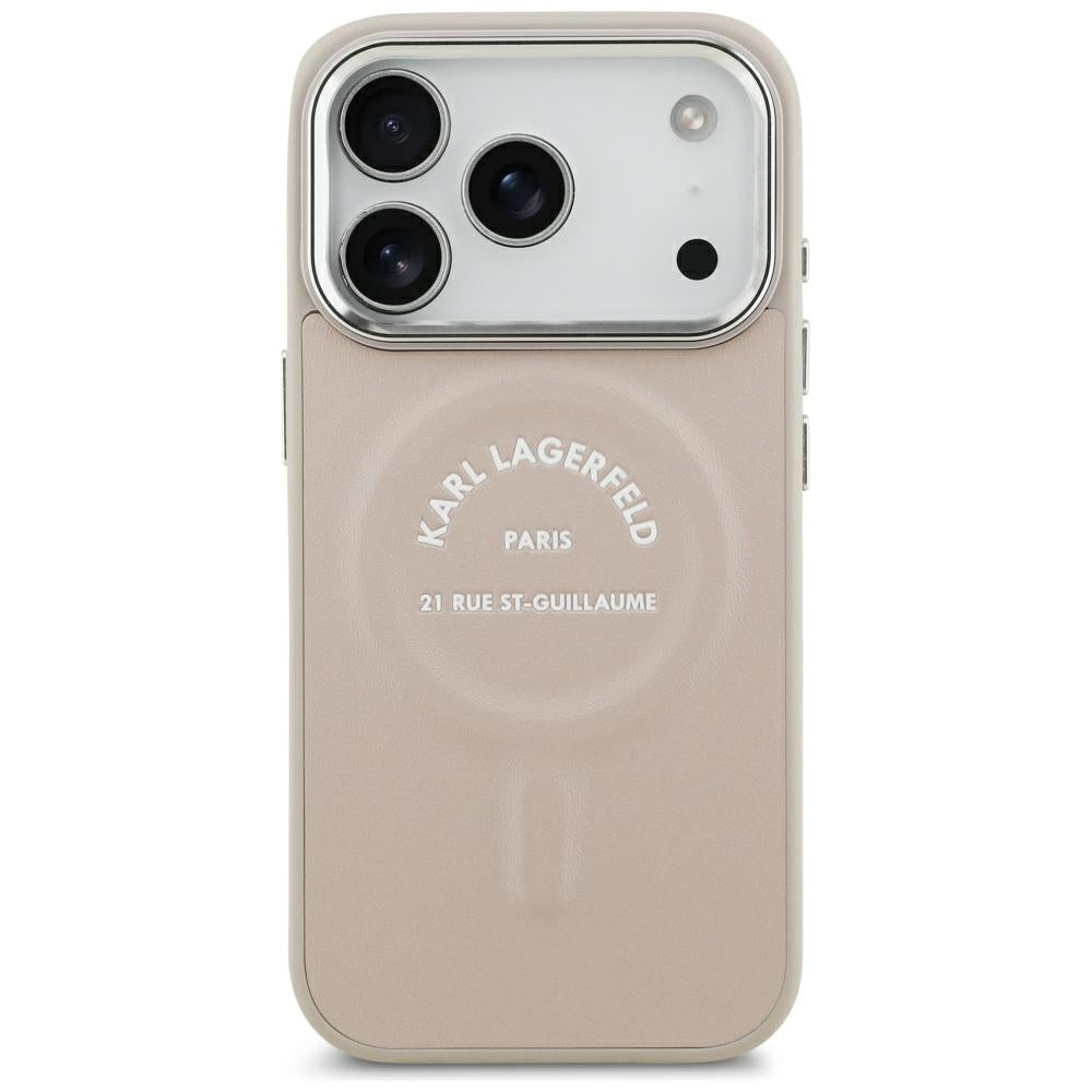 MagSafe-Hülle für Apple iPhone 18 Pro / 17 Pro, Karl Lagerfeld, Ring Karl RSG Logo, Rosa