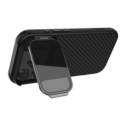 MagSafe-Hülle für Apple iPhone 18 Pro / 17 Pro, Nillkin, CarboProp mit transparentem schwarzem Objektivschutz, Schwarz