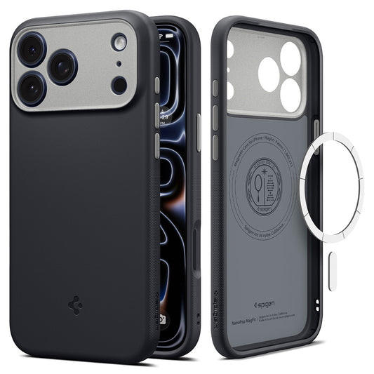 MagSafe-Hülle für Apple iPhone 18 Pro / 17 Pro, Spigen, Caseology Nano Pop, Schwarz ACS12177