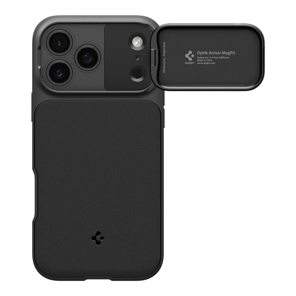 MagSafe-Hülle für Apple iPhone 18 Pro / 17 Pro, Spigen, Optik Armor, Schwarz ACS09953