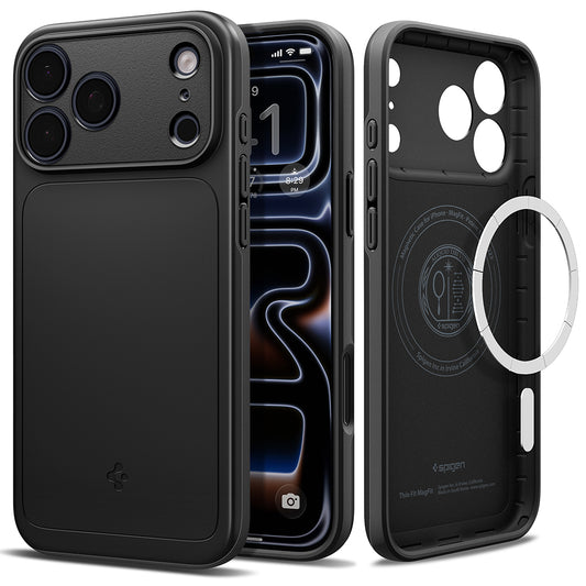MagSafe-Hülle für Apple iPhone 18 Pro / 17 Pro, Spigen, Thin Fit, Schwarz ACS12144