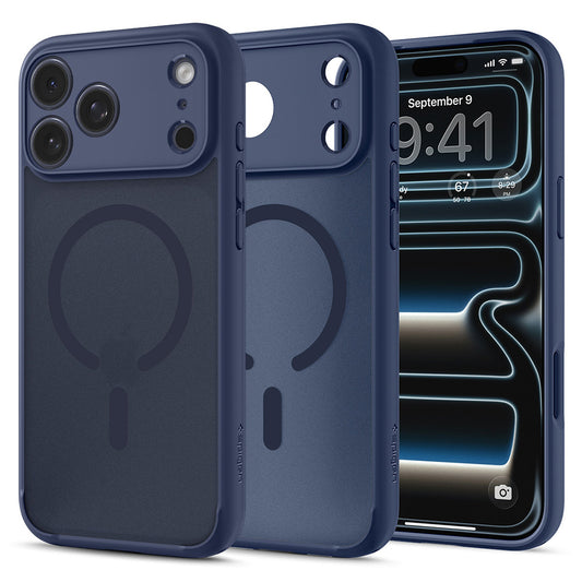 MagSafe-Hülle für Apple iPhone 18 Pro / 17 Pro, Spigen, Ultra Hybrid, Satin Marineblau ACS11931
