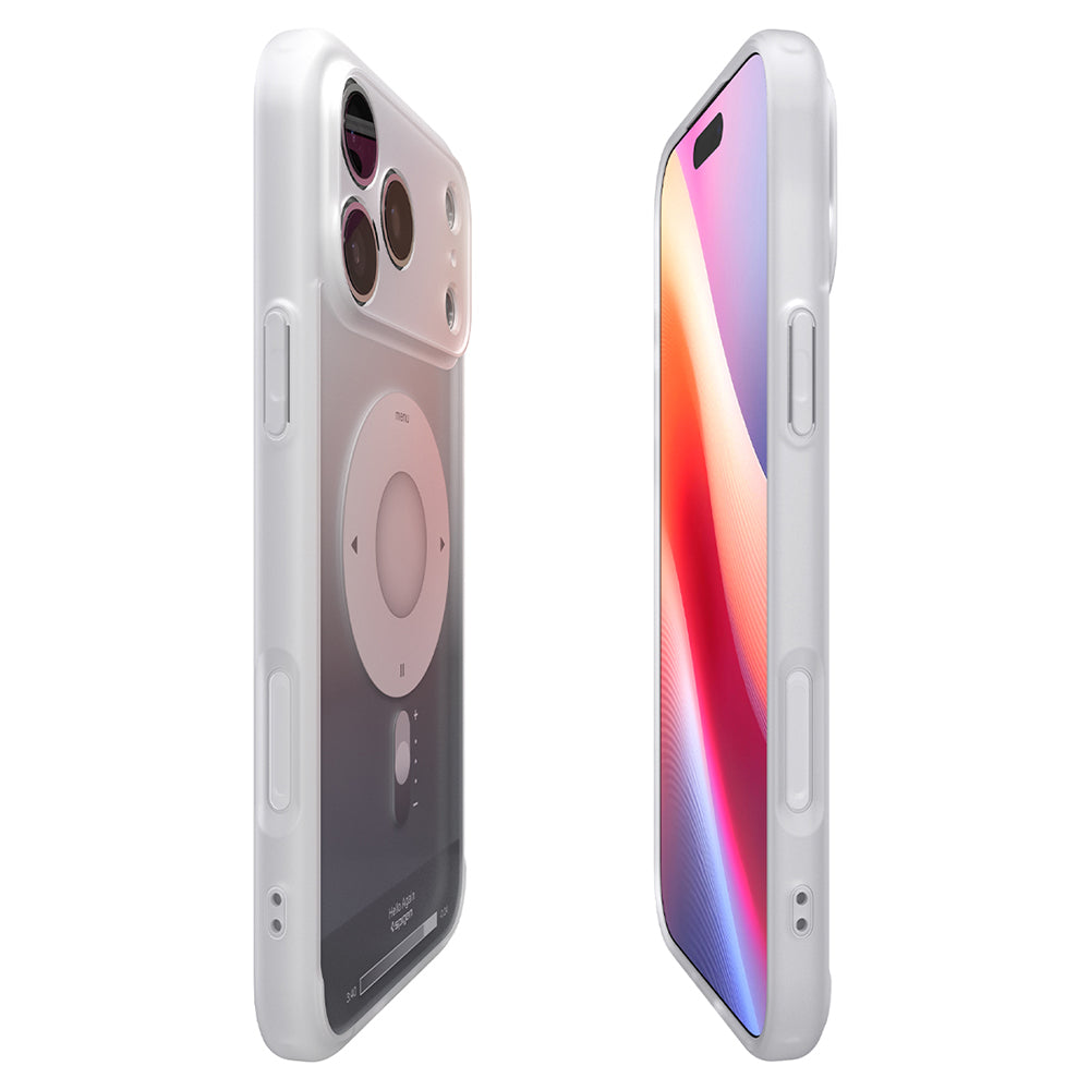MagSafe-Hülle für Apple iPhone 18 Pro / 17 Pro, Spigen, Ultra Hybrid Classic, Silber ACS12167