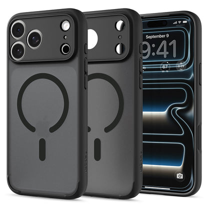 MagSafe-Hülle für Apple iPhone 18 Pro / 17 Pro, Spigen, Ultra Hybrid, Satin Schwarz ACS12160