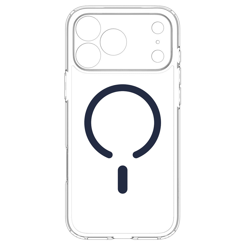 MagSafe-Hülle für Apple iPhone 18 Pro / 17 Pro, Spigen, Ultra Hybrid, Transparent Marineblau ACS12158