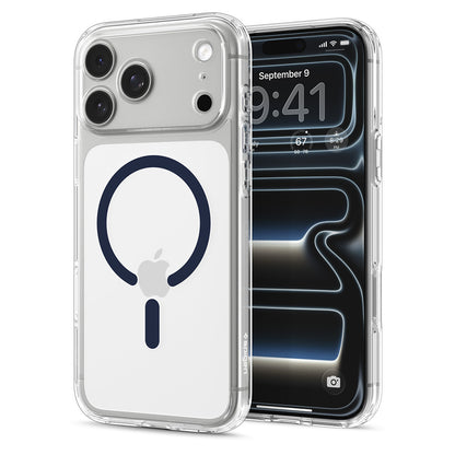 MagSafe-Hülle für Apple iPhone 18 Pro / 17 Pro, Spigen, Ultra Hybrid, Transparent Marineblau ACS12158